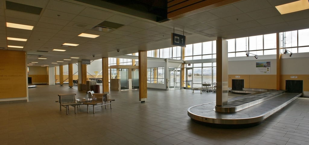 Picture of the arrivals hall at Kamloops Airport